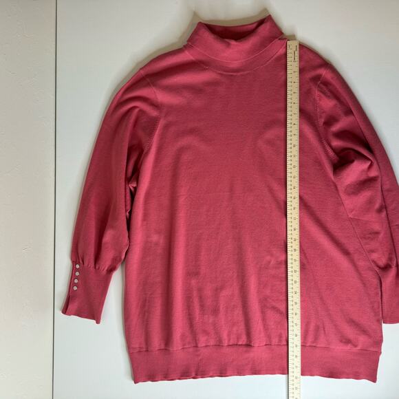 Torrid Womens Everyday Soft Turtleneck Sweater In Holly Berry Pink Sz 5X | Comfy - Picture 12 of 14